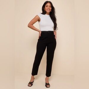 Lulu’s Black High Waisted Trouser Pants